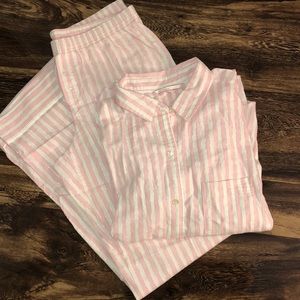 Victoria’s Secret Pink and White Stripped PJ’s